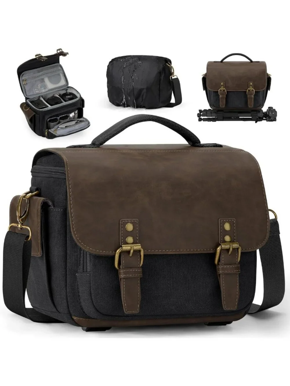 Vintage Canvas Camera Sling Bag | Stylish Crossbody Case for Photography Gear